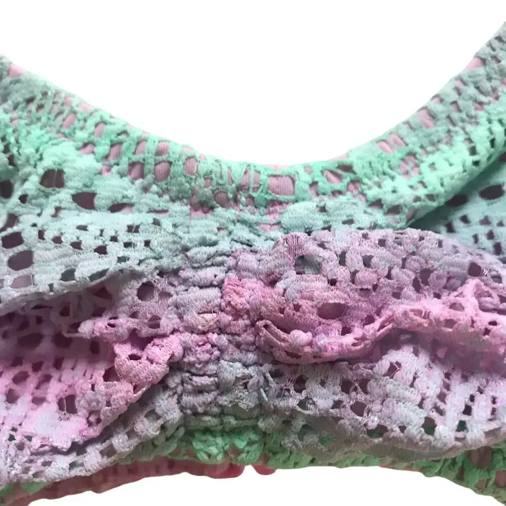 Victoria's Secret Women's XL Unicorn Tie Dyed Halter Bikini Bralette Swim Top